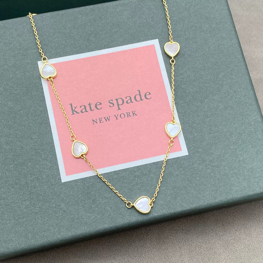 kate spade Natural Shell Heart Enamel Cloud Metal Pendant